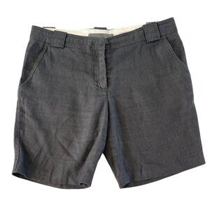 Proenza‎ Schouler 100% Linen Dark Gray Shorts 7.5 in Inseam Made in Italy Size 8
